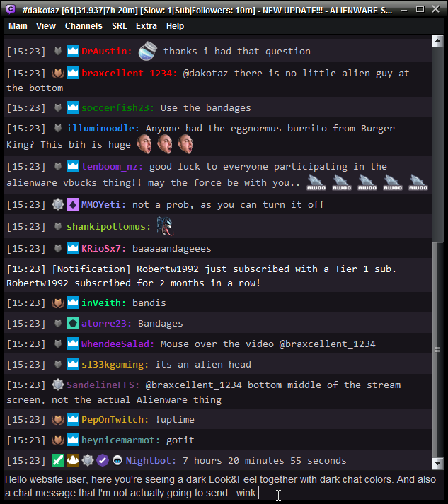 Fake Twitch Chat Template