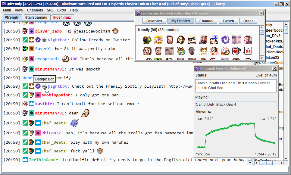 Chatty Twitch Chat Client